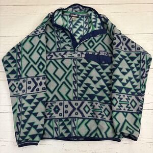 Patagonia Synchilla Snap T Pullover Fleece Sweater Aztec Montana Siete Mens S